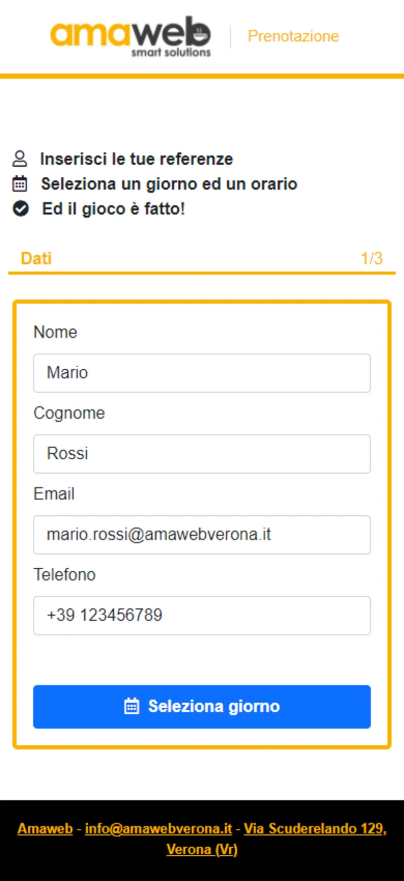 Inserimento dati