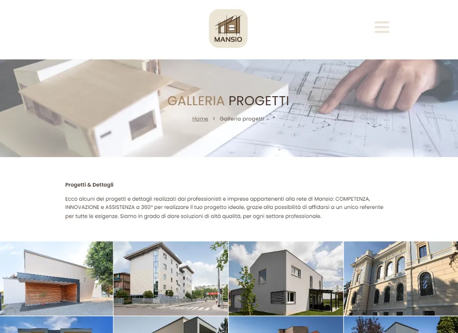 Progetto realizzato da AMAWEB per Mansio