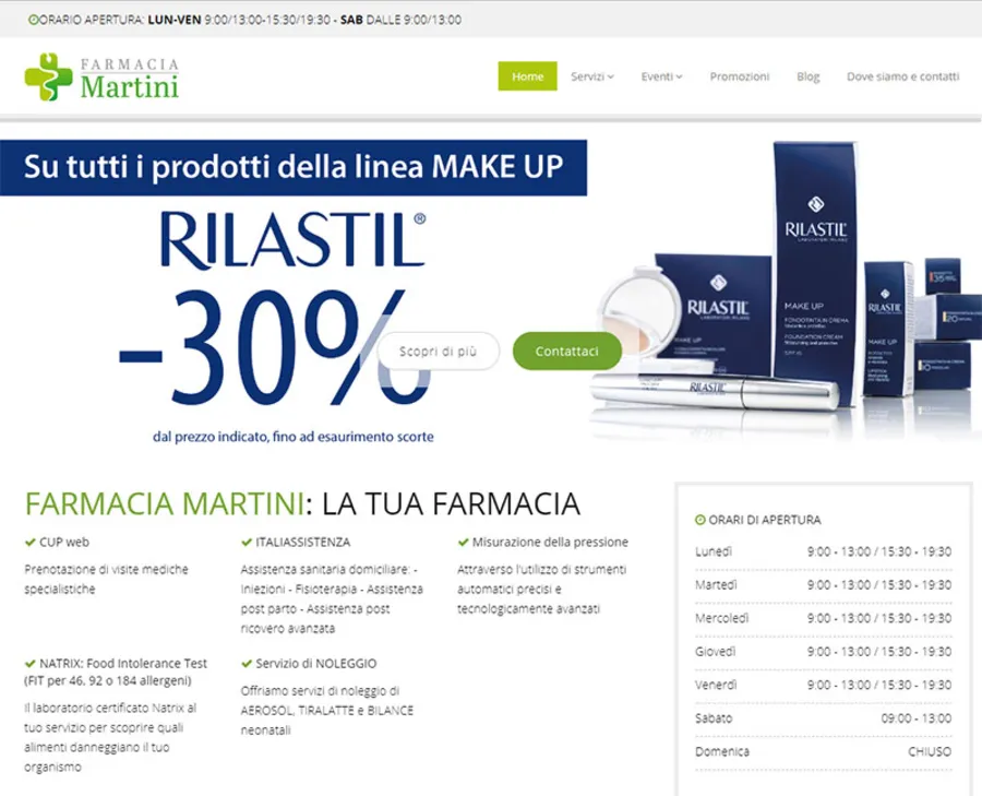Progetto realizzato da AMAWEB per Farmacia Martini