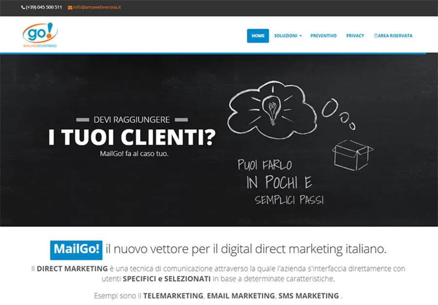 Progetto realizzato da AMAWEB per MailGo!