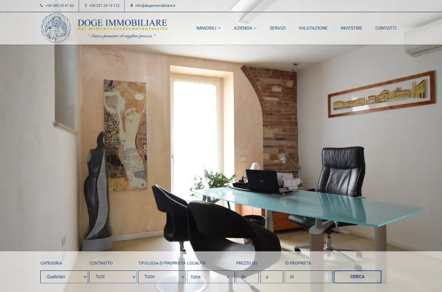 Progetto realizzato da AMAWEB per Doge Immobiliare