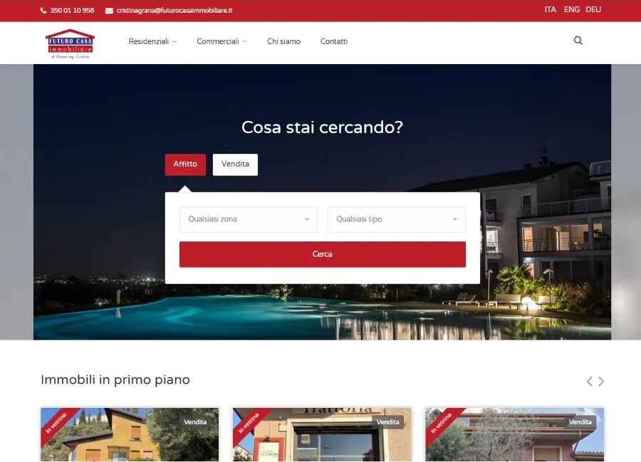 Progetto realizzato da AMAWEB per Futuro Casa Immobiliare
